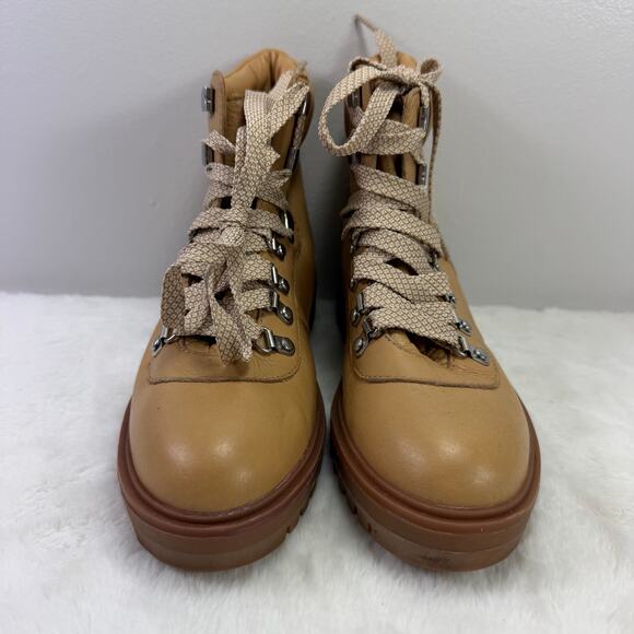 J.Crew Alpine Nordic Light Caramel Leather Boots Women’s Size 7M - Picture 3 of 11